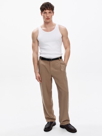 брюки из креповой вискозы - мужская одежда, обувь и аксессуары со складками 