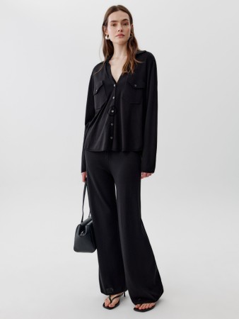 брюки палаццо из модала и хлопка премиум качества фотография