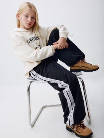 брюки-парашюты с лампасами для девочек - детские брюки для детей 