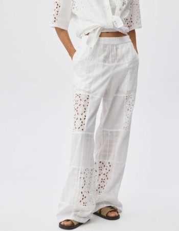 брюки в стиле пэчворк из хлопка фотография