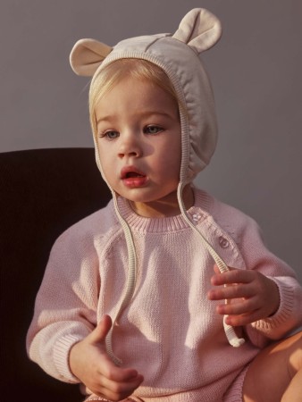 чепчик из хлопка с ушками для малышей - детская одежда, обувь и аксессуары для всех возрастов дешевая 