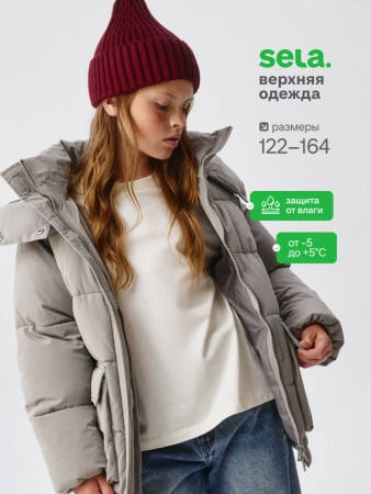 демисезонная куртка с капюшоном для девочек из коллекции  archive фотография