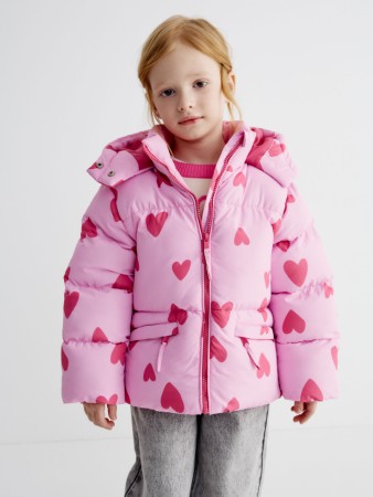 демисезонная куртка с принтом для девочек фотография