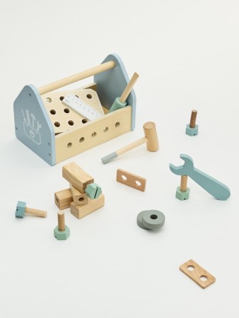 деревянный игрушечный набор «инструменты» для детей - детские игрушки