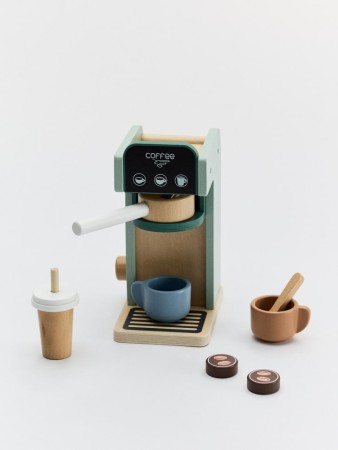 деревянный игрушечный набор «кофемашина» для детей - детские игрушки