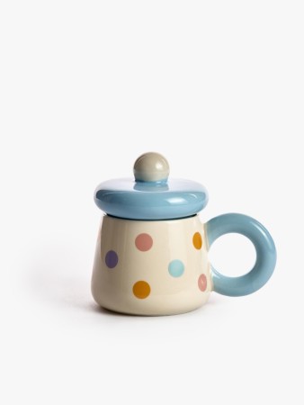 детская кружка из майолики с крышкой - посуда