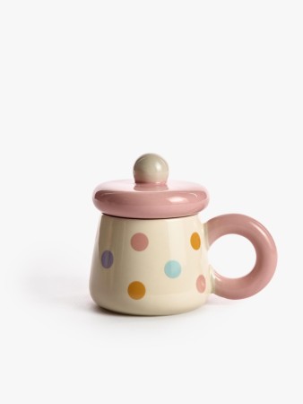 детская кружка из майолики с крышкой - посуда для напитков