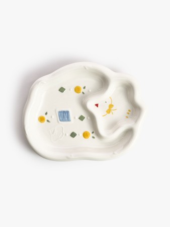 детское сервировочное блюдо из фаянса с рисунком фотография