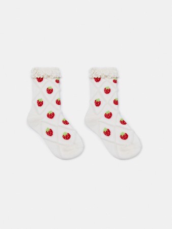 длинные носки с оборкой для девочек - детская одежда российская 