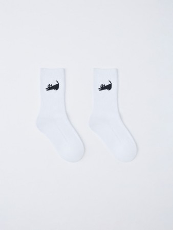 длинные носки с вышивкой - носки, чулки и колготки с вышивкой 