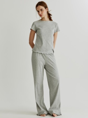 домашние брюки в рубчик - женская домашняя одежда