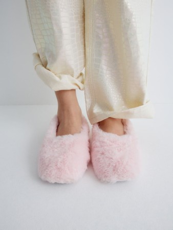 домашние меховые тапочки для девочек - детская домашняя обувь