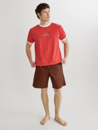 домашние шорты из хлопка с патчем hello kitty and friends - мужские домашние шорты