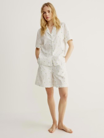 домашние шорты с принтом из бархатистого хлопка - домашняя одежда бархатная 