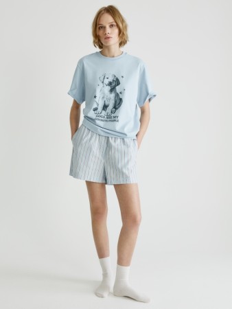 домашние шорты в полоску - женские домашние брюки и шорты