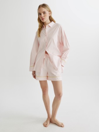 домашние шорты в полоску - женская одежда, обувь и аксессуары с манжетами 