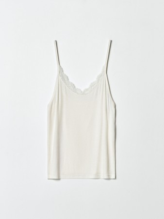 домашний топ с кружевом - домашняя одежда из вискозы 