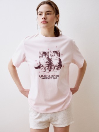 домашняя футболка оверсайз с принтом фотография