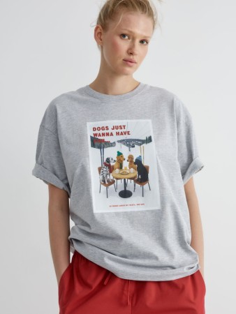 домашняя футболка оверсайз с принтом фотография