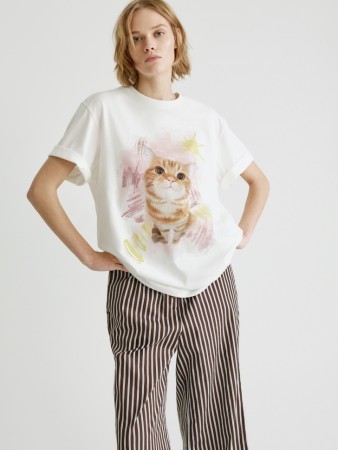 домашняя футболка оверсайз с принтом - женская домашняя одежда