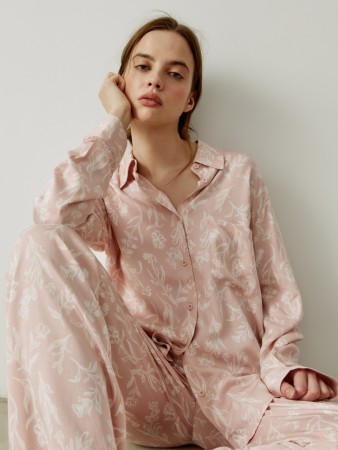 домашняя рубашка из струящейся вискозы с принтом - женская одежда, обувь и аксессуары струящаяся 