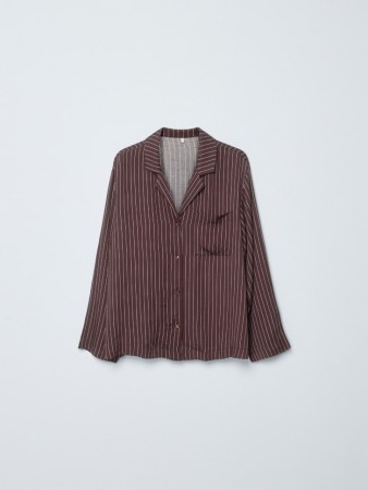 домашняя рубашка в полоску - женская домашняя одежда