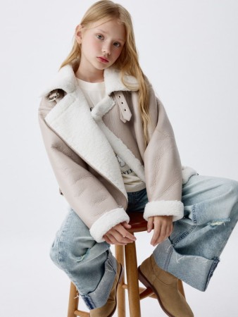 дубленка из искусственной кожи для девочек - шубы и дубленки