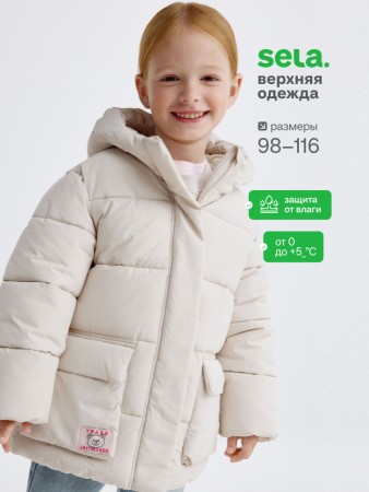 дутая куртка с капюшоном для девочек фотография