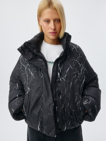 дутая куртка с натуральным наполнителем из коллекции  х vasilinciaga - женская верхняя одежда с манжетами 