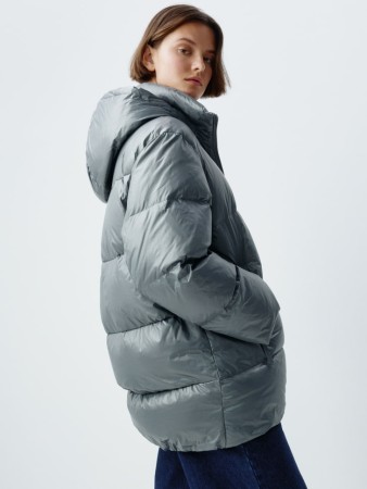 дутая куртка с натуральным наполнителем из пуха - верхняя одежда женская 