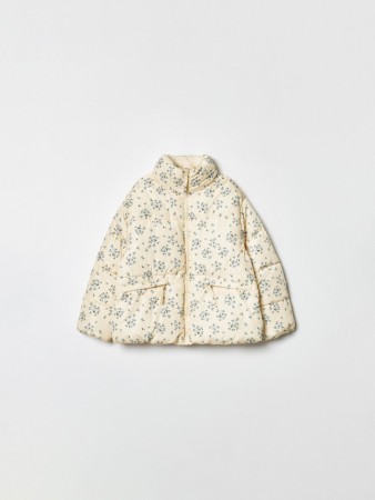 дутая куртка с принтом для девочек - детская одежда, обувь и аксессуары на молнии 