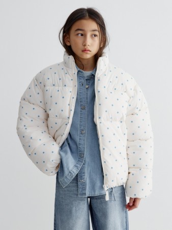 дутая стеганая куртка для девочек фотография