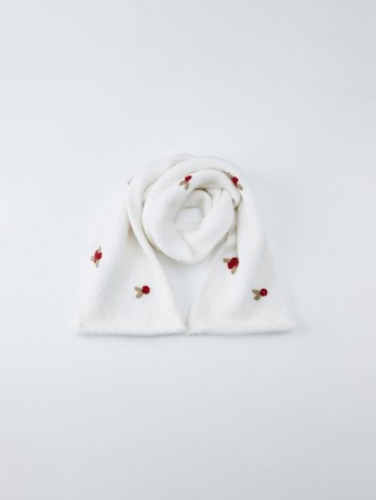 двойной шарф с вышивкой с содержанием шерсти - аксессуары с манжетами 