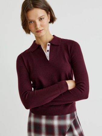 джемпер-поло с содержанием шерсти фотография