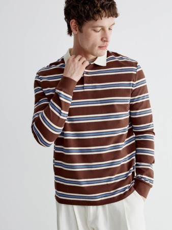 джемпер-поло в полоску - мужская одежда, обувь и аксессуары sela 
