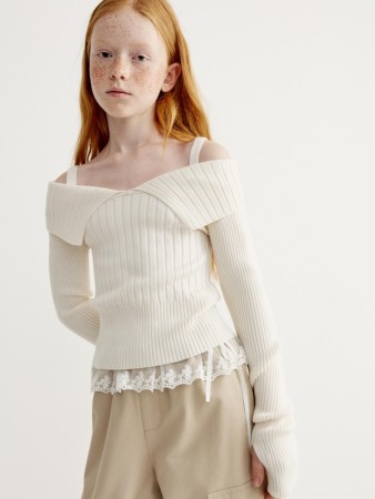 джемпер с открытыми плечами для девочек - детская одежда, обувь и аксессуары