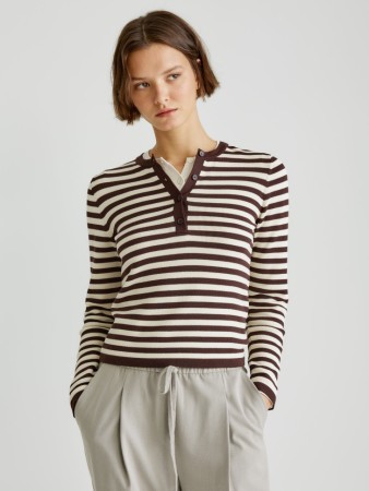 джемпер с планкой на пуговицах фотография