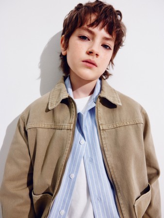 джинсовая куртка на молнии для мальчиков - верхняя одежда с воротником 