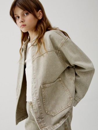 джинсовая куртка-рубашка для девочек фотография