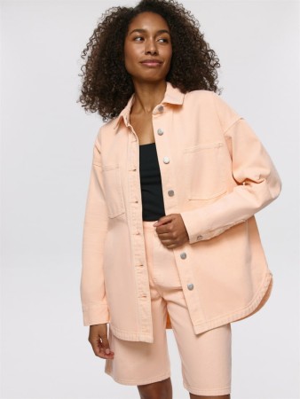 джинсовая рубашка оверсайз - женские рубашки из твила 