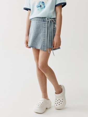 джинсовая юбка-шорты для девочек - детская одежда для детей 