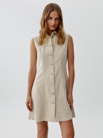 джинсовое мини-платье - женские платья приталенные 