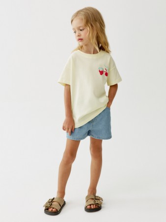 джинсовые шорты на резинке для девочек фотография