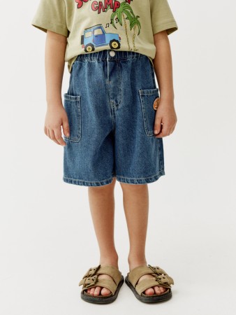 джинсовые шорты на резинке для мальчиков - детская одежда для детей 