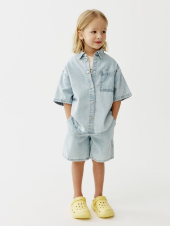 джинсовые шорты на резинке для мальчиков фотография