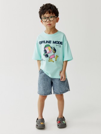 джинсовые шорты на резинке для мальчиков - детская одежда sela 