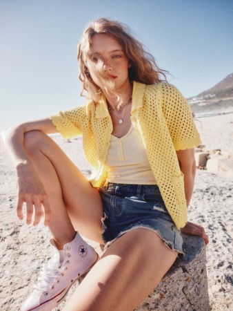 джинсовые шорты с необработанным краем из линейки  young - детские шорты прямые 