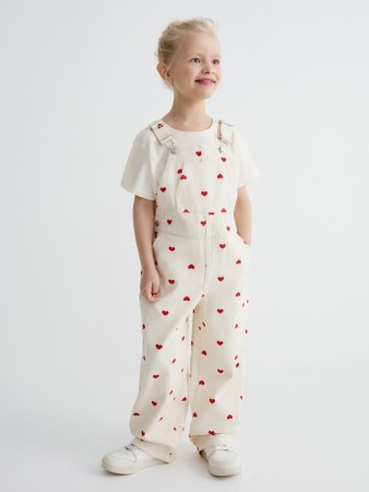 джинсовый комбинезон для девочек из коллекции art people с «обществом юных архитекторов» - детские комбинезоны из рами 