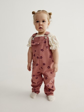 джинсовый комбинезон с принтом для малышей - одежда, обувь и аксессуары для малышей из твила 