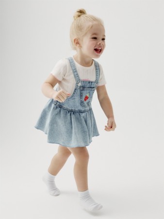 джинсовый сарафан для девочек - детские комбинезоны клеш 